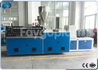 Machine jumelle conique d'extrudeuse de PVC de vis, ligne en plastique 250-380kg/h d'extrusion de feuille