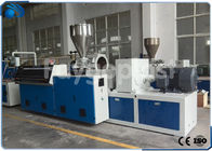 Machine jumelle conique d'extrudeuse de PVC de vis, ligne en plastique 250-380kg/h d'extrusion de feuille